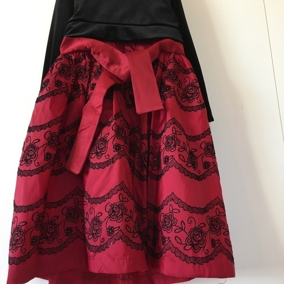 Jayne Copeland Little Girls Red Black 2-Pcs Holliday Dress with Cardigan Size 5 - Picture 16 of 16